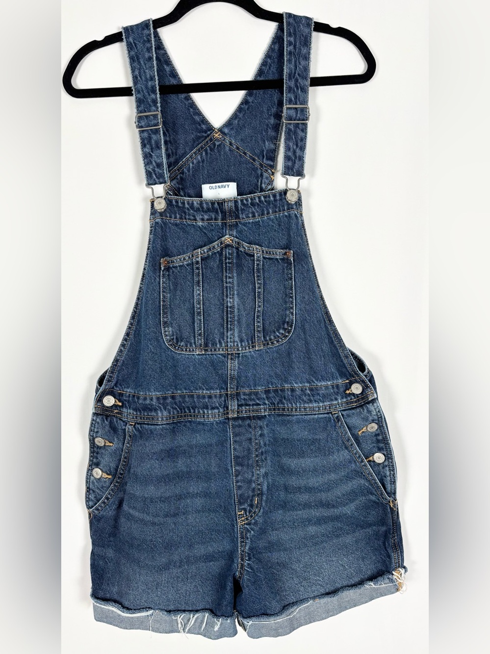 Old Navy Dark Indigo Wash Oversized Loose Shortalls Size Large